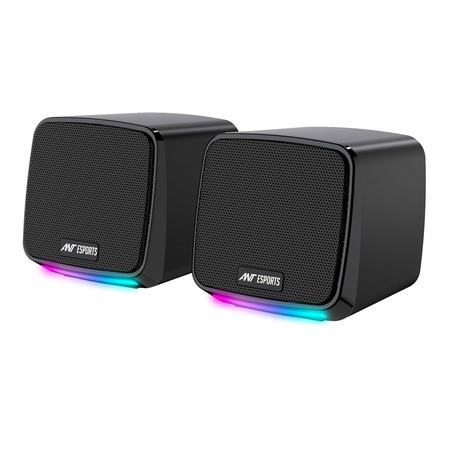 Ant Esports GS195 10Watts USB-Powered 3.5mm AUX Colorful RGB Lighting 2.0 Multimedia Black Laptop, Desktop Speakers ( AEPP0316 ) - Image 2
