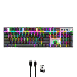 Ant Esports MK 4400 Pro Wireless Mechanical Per Key RGB Lighting Black Gaming Keyboard With Brown Switch ( AEPP0336 )