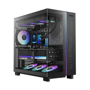 Gamdias ATLAS M4 Black ARGB ATX Mid Tower Tempered Glass Side Panel Pc Cabinet With Pre-installed PWM ARGB Fans