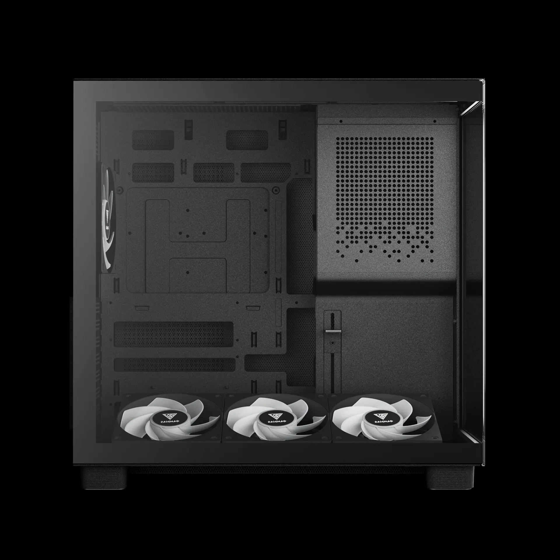 Gamdias ATLAS M4 Black ARGB ATX Mid Tower Tempered Glass Side Panel Pc Cabinet With Pre-installed PWM ARGB Fans - Image 5