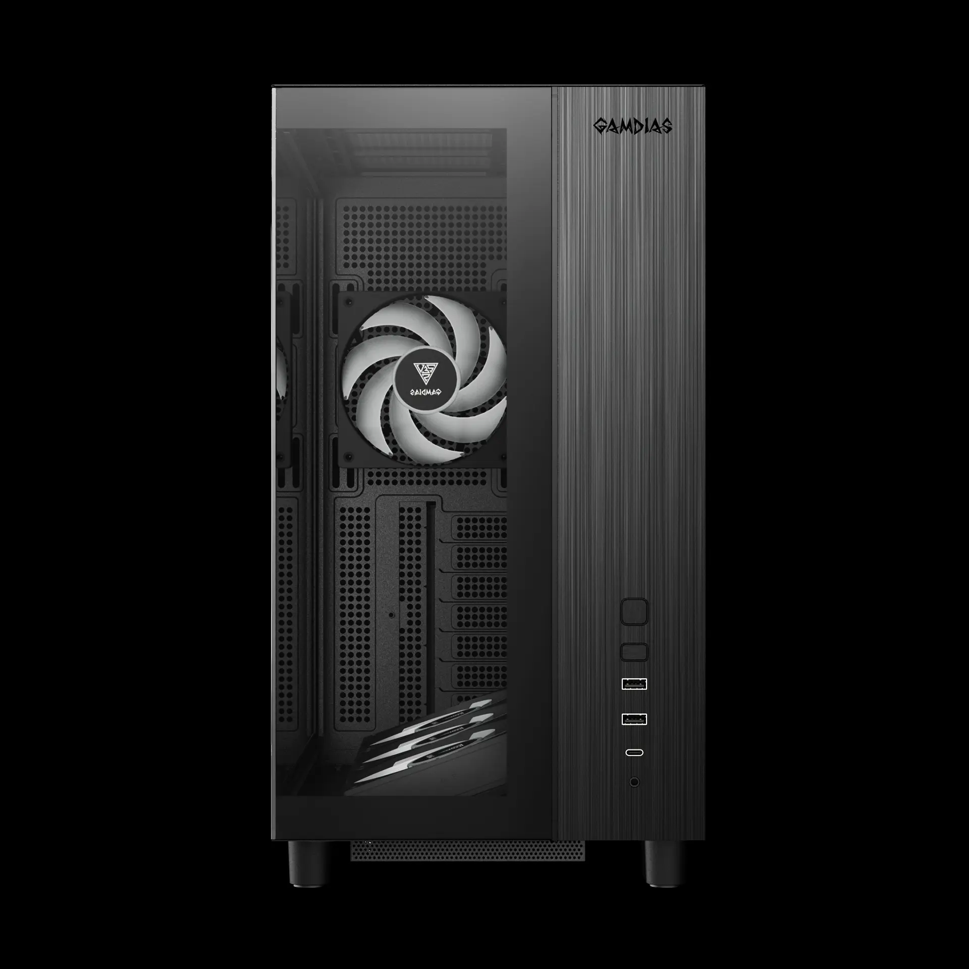 Gamdias ATLAS M4 Black ARGB ATX Mid Tower Tempered Glass Side Panel Pc Cabinet With Pre-installed PWM ARGB Fans - Image 6