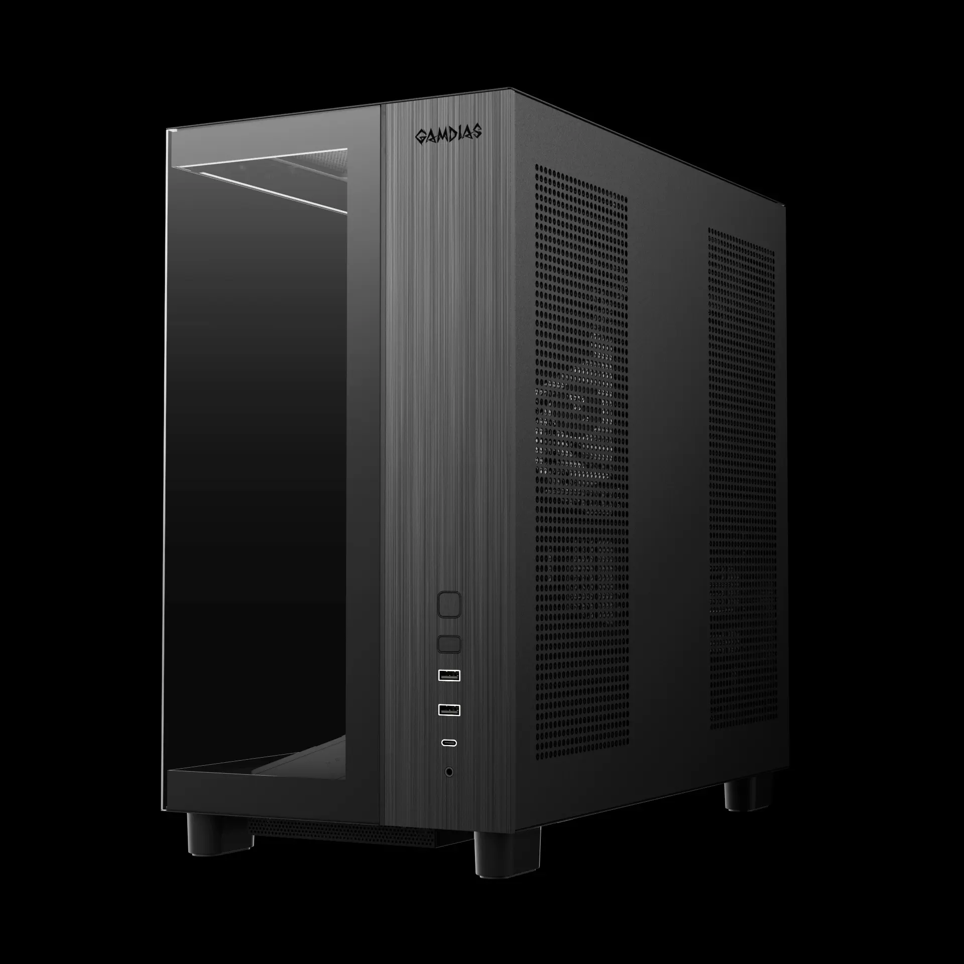 Gamdias ATLAS M4 Black ARGB ATX Mid Tower Tempered Glass Side Panel Pc Cabinet With Pre-installed PWM ARGB Fans - Image 7