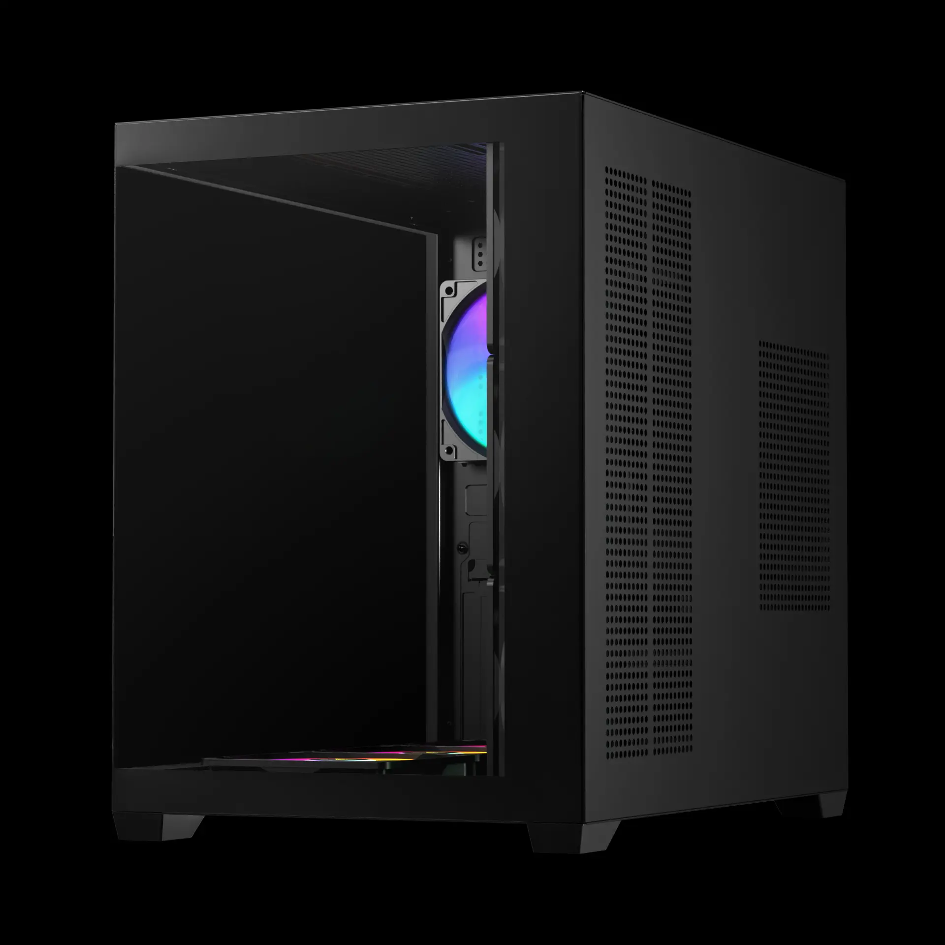 Gamdias AURA GC107 ELITE Black ARGB ATX Mid Tower Tempered Glass Side Panel Pc Cabinet With Pre-installed ARGB Fans - Image 6