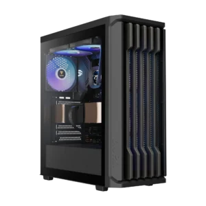 Gamdias AURA GC11 ARGB Black ATX Mid Tower Tempered Glass Side Panel Pc Cabinet With Pre-installed ARGB Fans