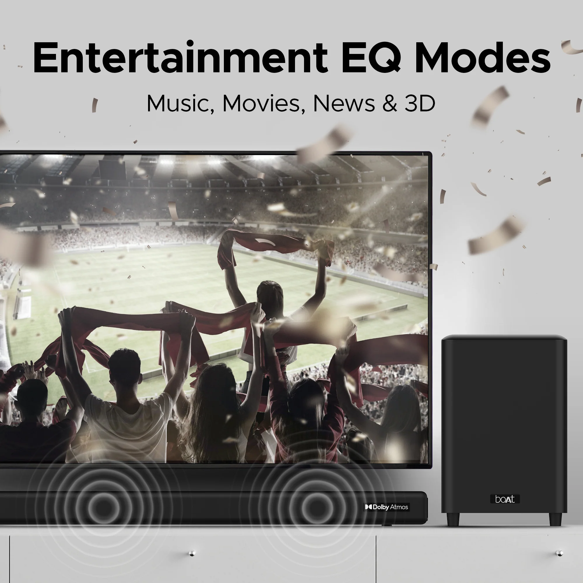 boAt Aavante Bar 4100DA Premium Black 300W RMS 3.1.2 Channel Surround Sound Soundbar - Image 3