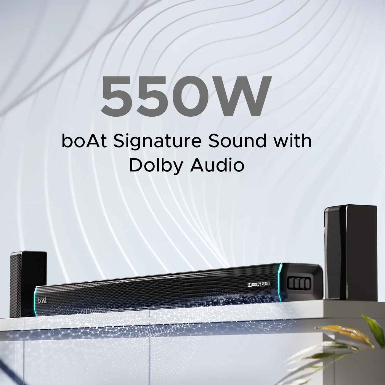 boAt Aavante Bar 5400D Premium Black 550W Bluetooth 5.1 Surround Sound Soundbar - Image 2