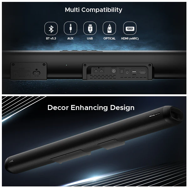 boAt Aavante Bar 5500DA Premium Black 500W 5.1.2 Channel Immersive Sound Dolby Atmos Soundbar - Image 6