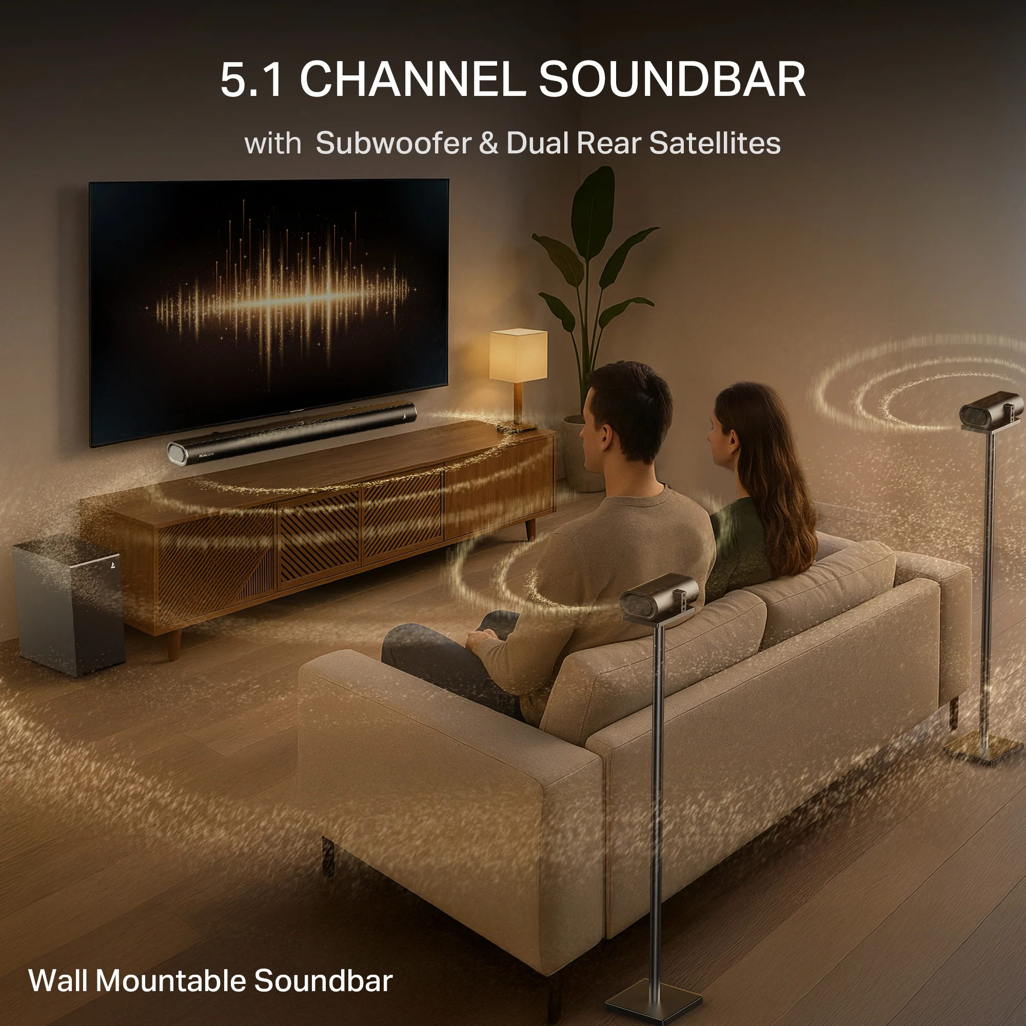 boAt Aavante Prime 5.1 5000DA 500W 5.1 Channel Soundbar - Image 4