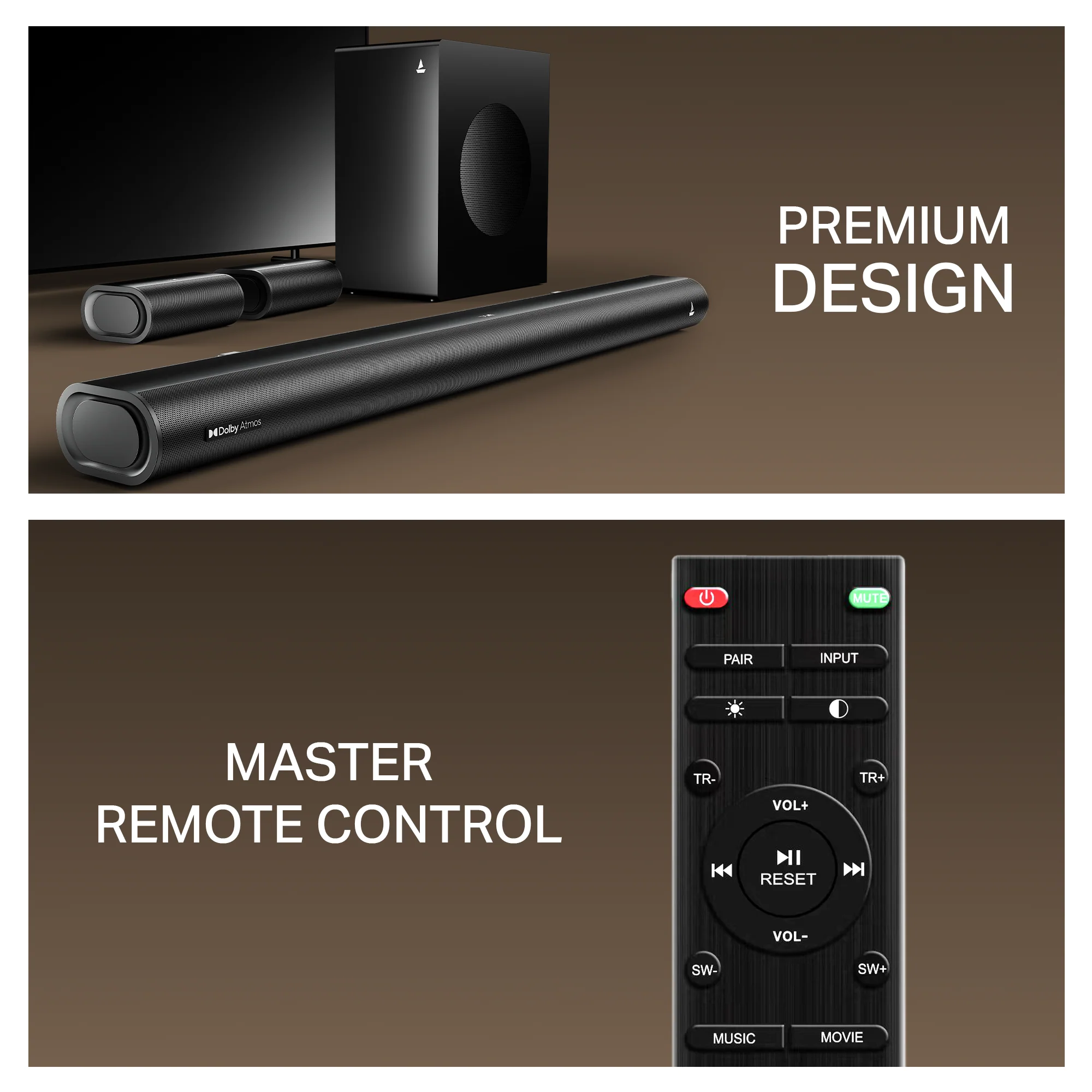 boAt Aavante Prime 5.1 5000DA 500W 5.1 Channel Soundbar - Image 8