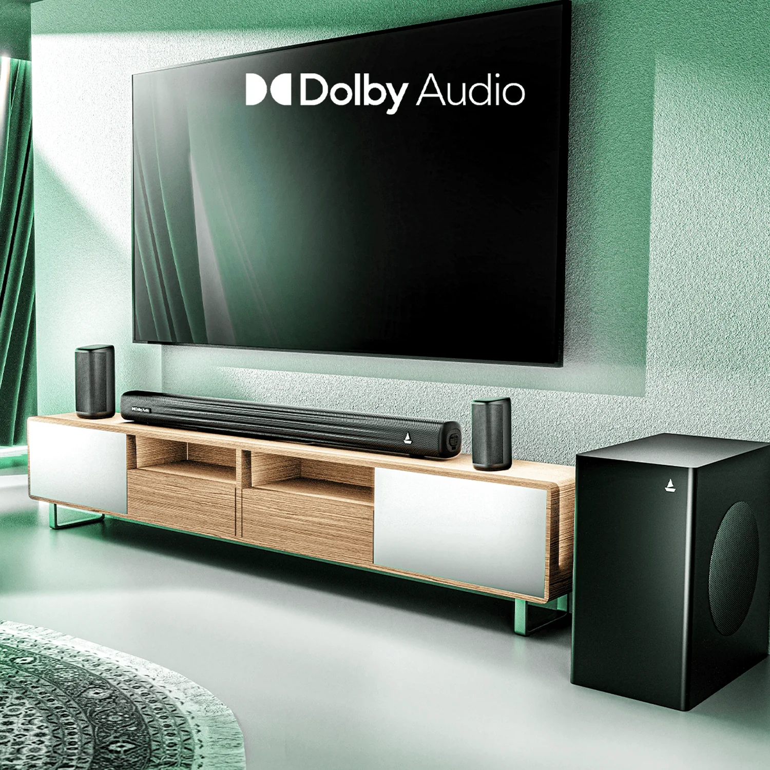 boAt Aavante Prime 5.1 5050D Premium Black 500W RMS Dolby Audio Soundbar - Image 2