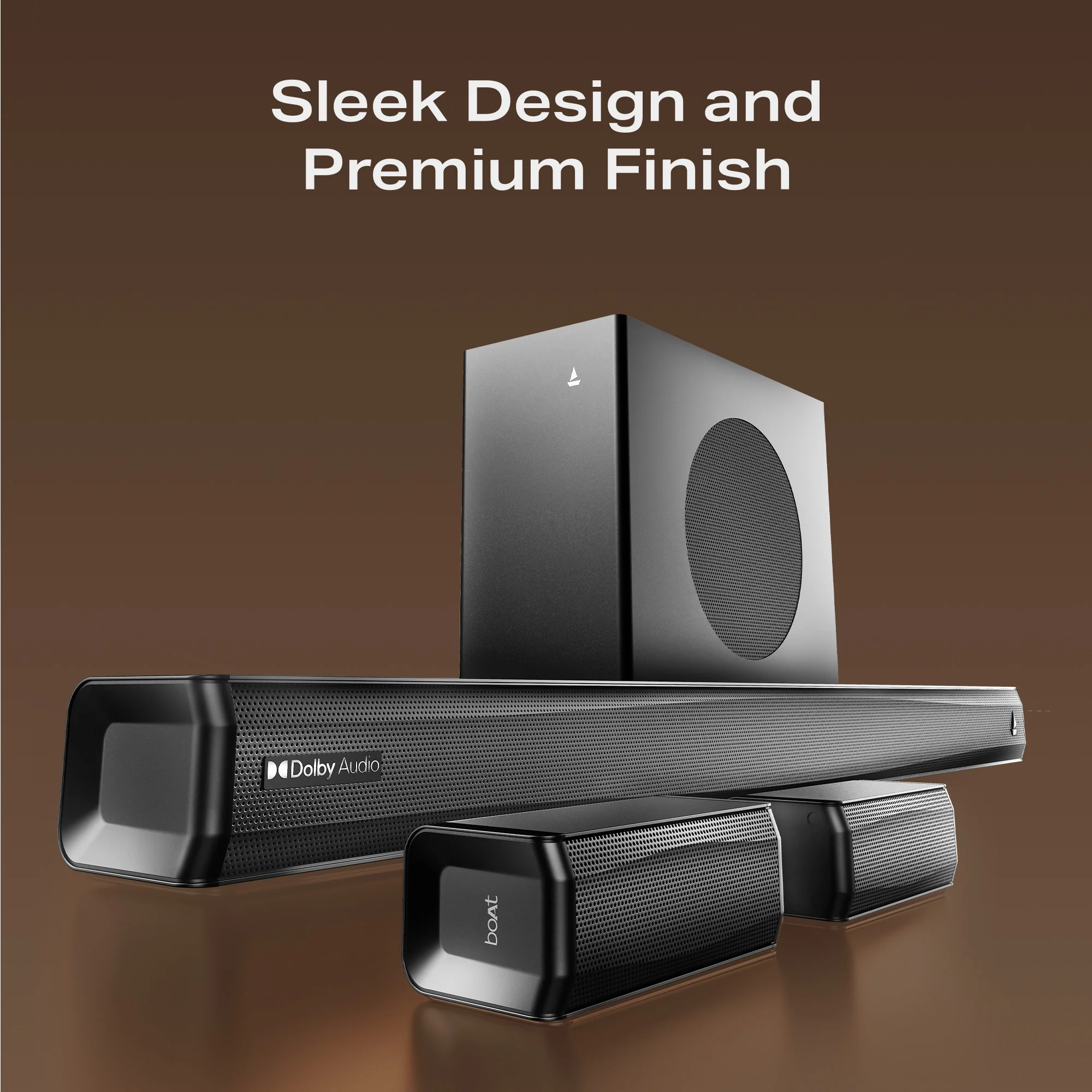 boAt Aavante Prime 5.1 7050D Premium Black 700W 5.1 Channel Dolby Audio Soundbar - Image 4
