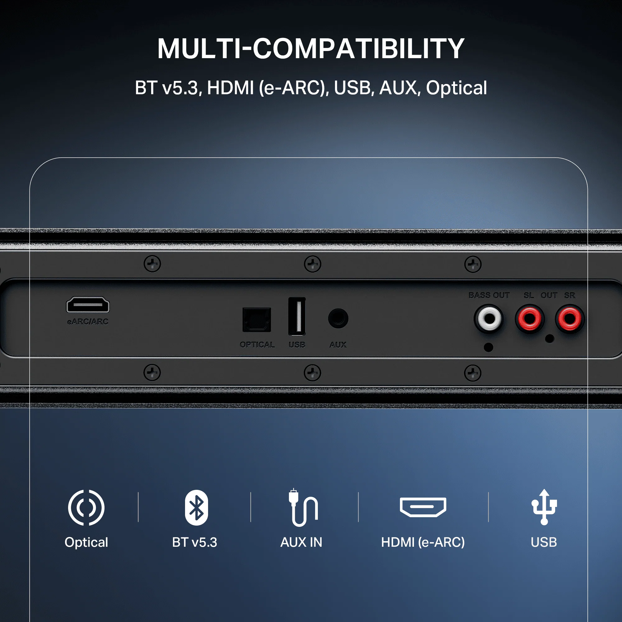 boAt Aavante Prime 5.1.2 5050DA Premium Black 550W 5.1.2 Channel Dolby Atmos Soundbar - Image 3