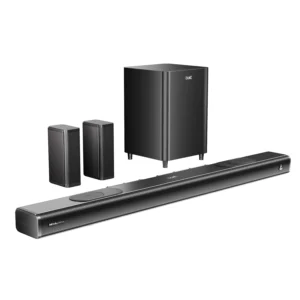 boAt Aavante Prime 7.1.4 7050DA Premium Black 700W RMS Soundbar with Dolby Atmos, Wired Subwoofers & Wireless Satellites