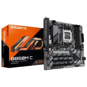 Gigabyte B850M C Micro ATX  Motherboard ( AMD Socket AM5 , Support AMD Ryzen 9000 , 8000 , 7000 Series Processors , 4 x DDR5  RAM Slots, Max 256GB RAM Support )