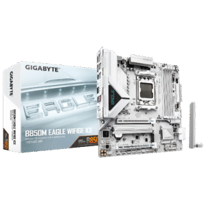 Gigabyte B850M EAGLE WIFI6E ICE (Rev. 1.1) Micro ATX Motherboard ( AMD Socket AM5 , Support AMD Ryzen 9000 , 8000 , 7000 Series Processors , 4 x DDR5  RAM Slots, Max 256GB RAM Support )