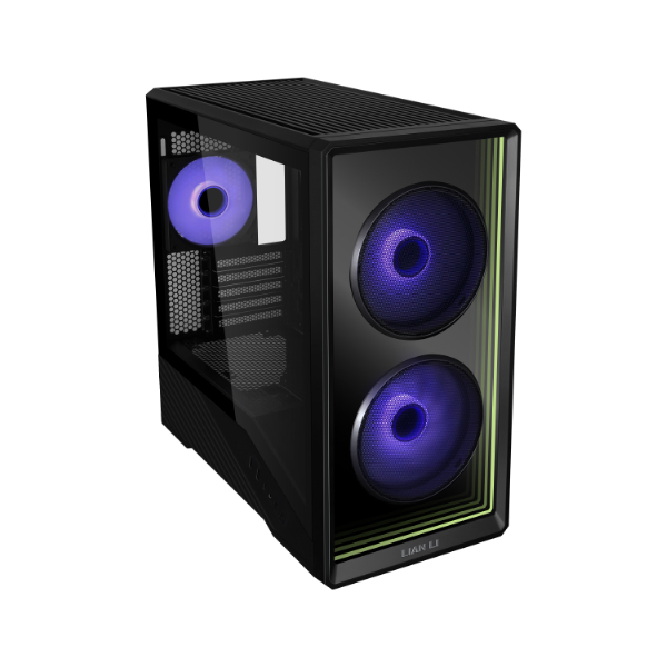 Lian Li Vector V150 INF M-ATX Mini Tower 4mm Tempered Glass Front And Side Panels Black Pc Cabinet With Pre-installed Fans ARGB Infinity Mirror Fans ( G99-V150INFX-IN ) - Image 3