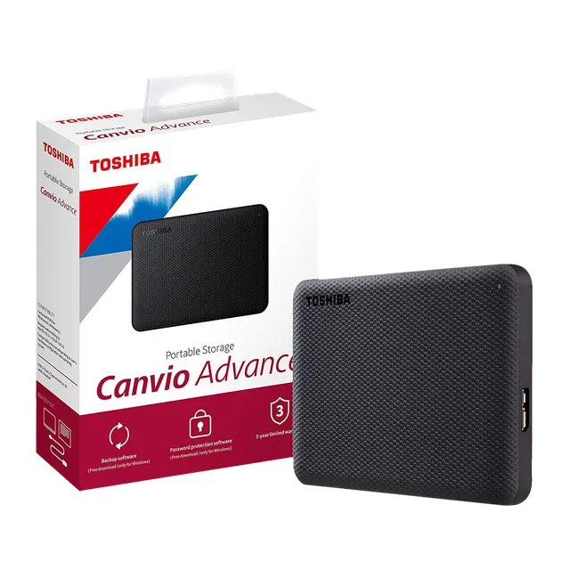 TOSHIBA Canvio Advance 2TB 2.5Inch SuperSpeed USB 3.2 Gen 1 ( USB 2.0 Compatible) Black Portable External Hard Drive ( HDTCA20AK3AA )
