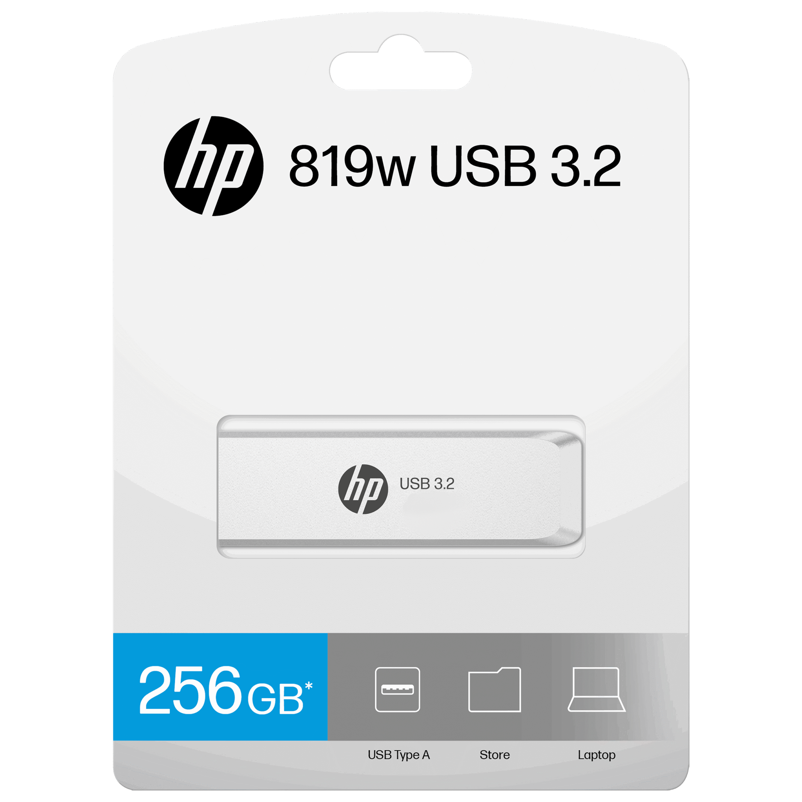 HP 819W 512GB USB 3.2 Silver Metal Case Flash Drives ( HPFD819W-512 ) - Image 2