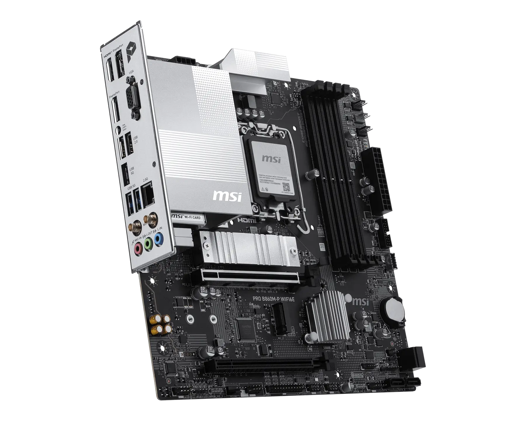 MSI PRO B860M-P WIFI6E mATX Motherboards ( Intel Socket LGA 1851, Supports Intel Core Ultra Processors (Series 2) Cpu, 4x DDR5 RAM Slots, Max 256GB RAM Support ) - Image 3