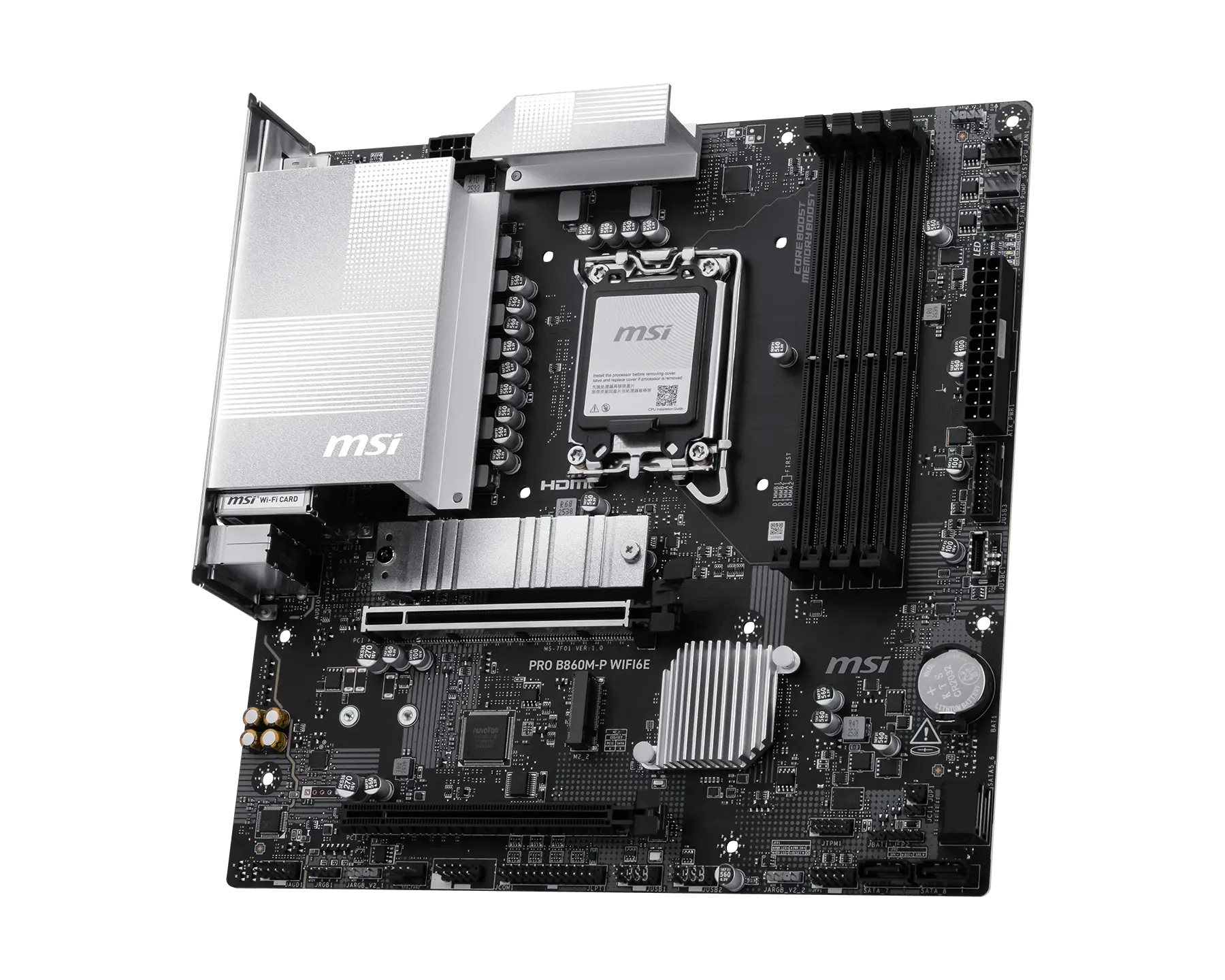 MSI PRO B860M-P WIFI6E mATX Motherboards ( Intel Socket LGA 1851, Supports Intel Core Ultra Processors (Series 2) Cpu, 4x DDR5 RAM Slots, Max 256GB RAM Support ) - Image 4