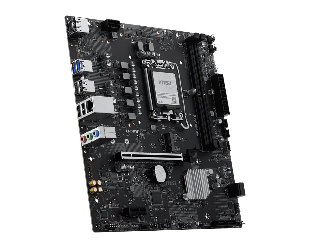MSI PRO H810M-E mATX Motherboards ( Intel LGA 1851 Socket, Supports Intel Core Ultra Processors (Series 2) Cpu, 2x DDR5 RAM Slots, Max 128GB RAM Support ) - Image 3