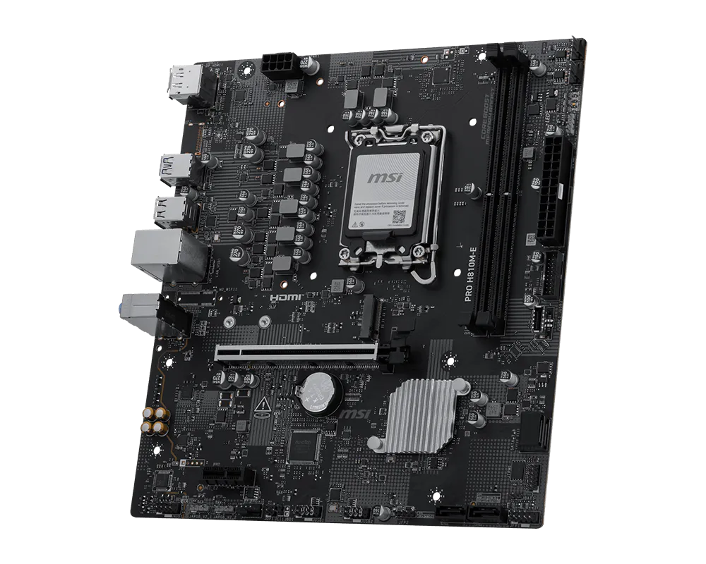 MSI PRO H810M-E mATX Motherboards ( Intel LGA 1851 Socket, Supports Intel Core Ultra Processors (Series 2) Cpu, 2x DDR5 RAM Slots, Max 128GB RAM Support ) - Image 4