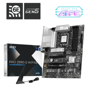 MSI PRO Z890-S WIFI6E ATX Motherboards ( Intel Socket LGA 1851, Supports Intel Core Ultra Processors (Series 2) Cpu, 4x DDR5 RAM Slots, Max 256GB RAM Support )