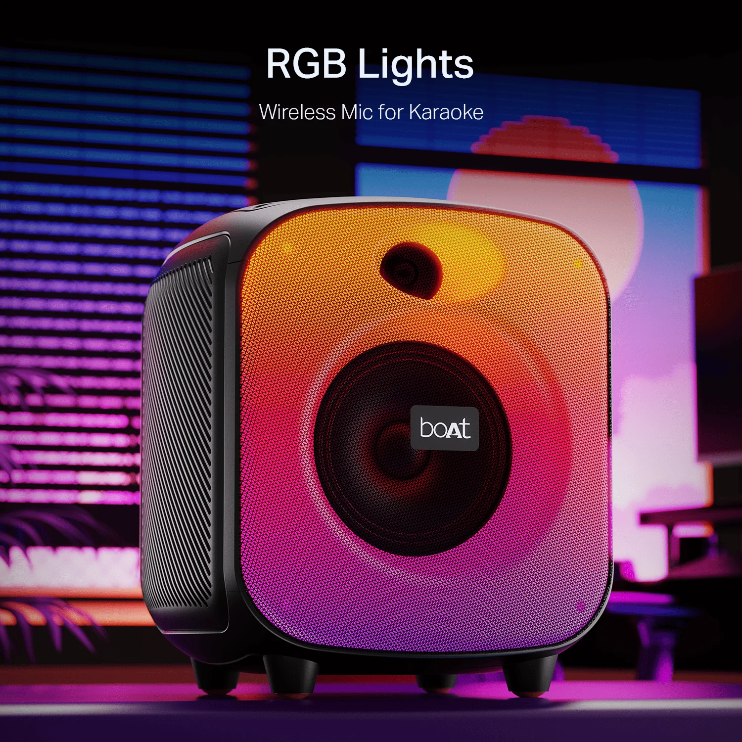 boAt PartyPal 68 Pro Premium Black 42W Sound, RGB LEDs, Bluetooth Speaker - Image 6