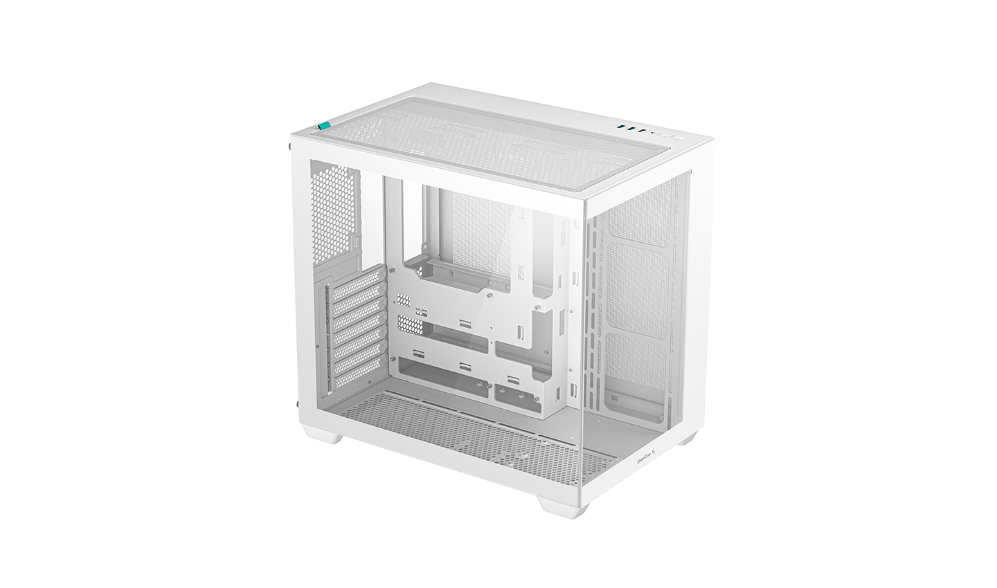 Deepcool CG530 WH ATX Mid Tower Tempered Glass Side Panel White PC Case ( R-CG530-WHNDA0-G-1 ) - Image 2