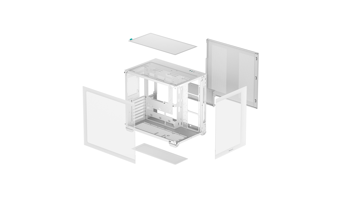 Deepcool CG530 WH ATX Mid Tower Tempered Glass Side Panel White PC Case ( R-CG530-WHNDA0-G-1 ) - Image 10