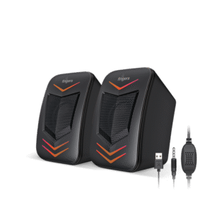 Fingers RGB-FunBeats 6W USB Power 3.5 mm, Stereo In Midnight Black Laptop, Desktop Speaker 