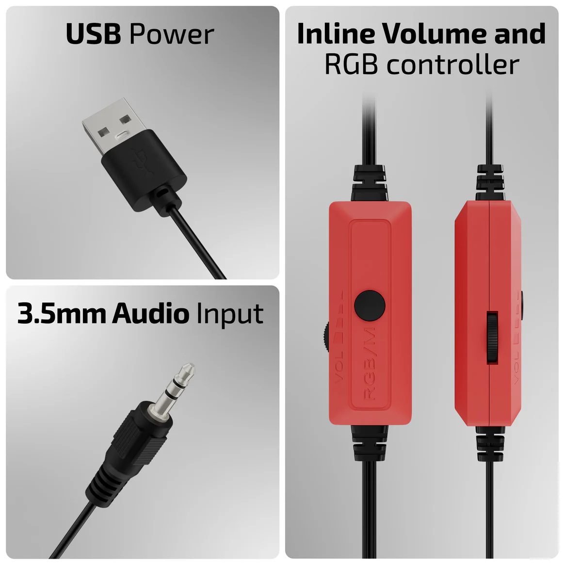 iBall Soundwave 300 10W RMS Output USB Power 3.5mm Audio Input 7 RGB LED Modes 2.0 channel Black Laptop, Desktop Speaker - Image 4
