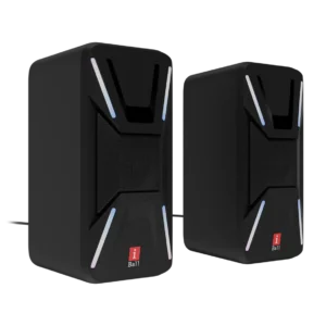 iBall Soundwave 300 10W RMS Output USB Power 3.5mm Audio Input 7 RGB LED Modes 2.0 channel Black Laptop, Desktop Speaker