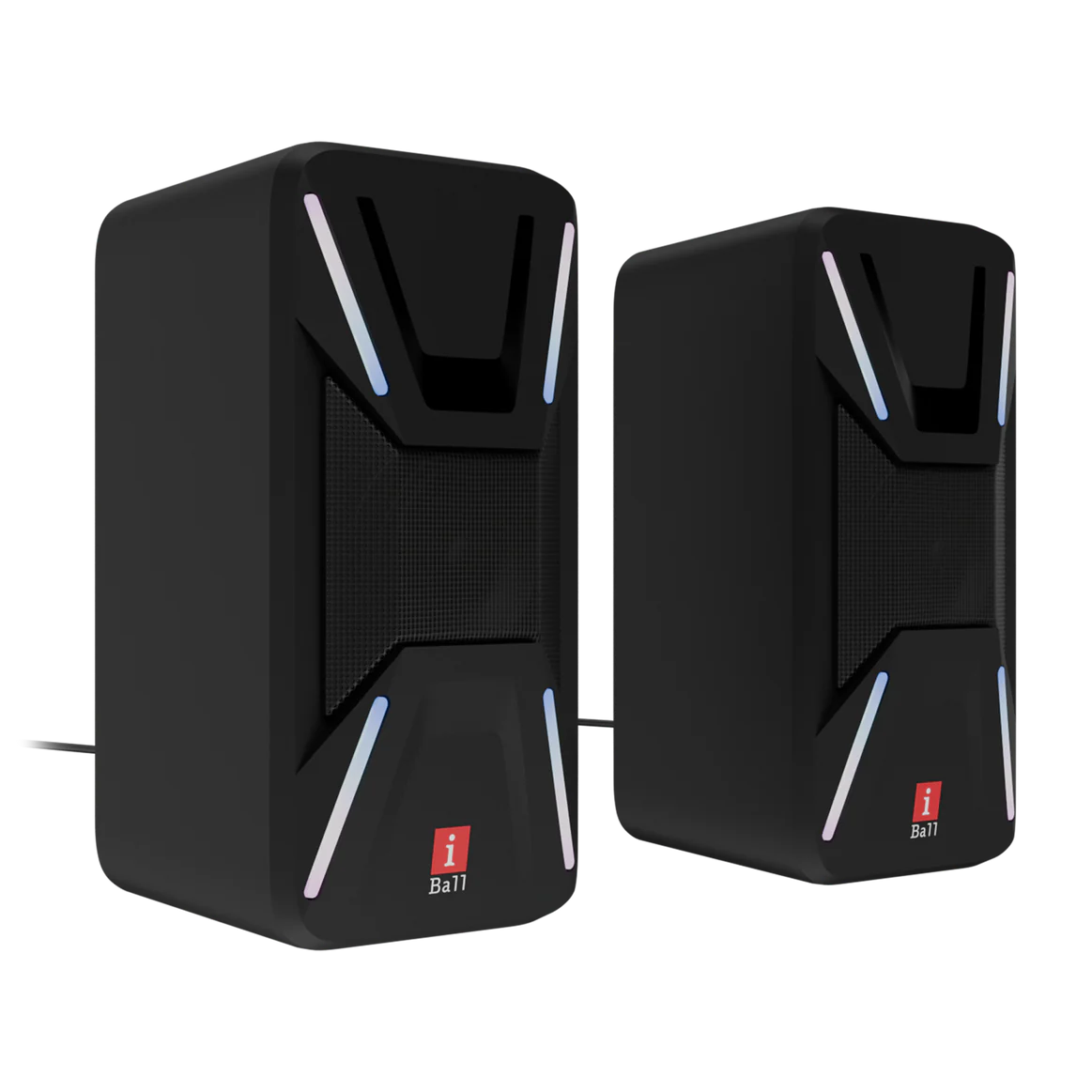 iBall Soundwave 300 10W RMS Output USB Power 3.5mm Audio Input 7 RGB LED Modes 2.0 channel Black Laptop, Desktop Speaker
