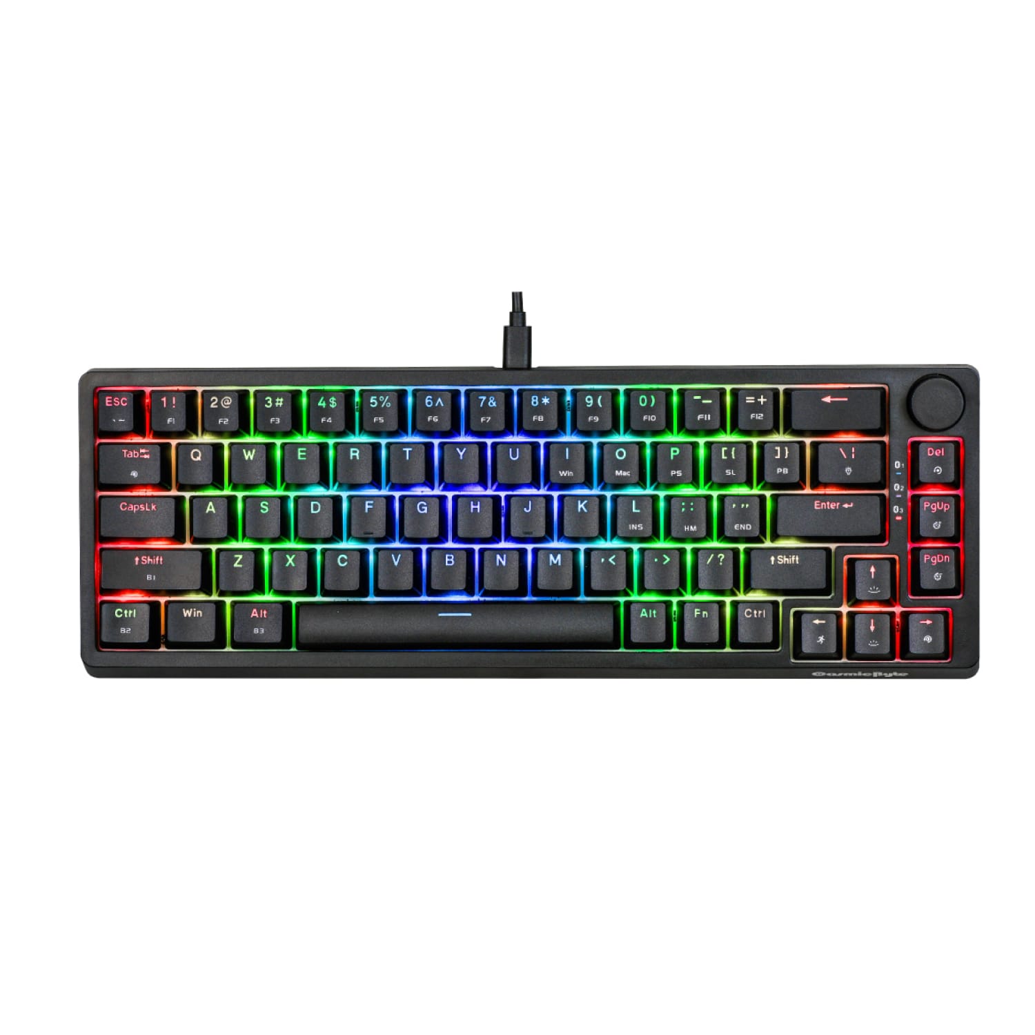 Cosmic Byte CB-GK-33 Astra Hot-Swappable Mechanical Wired & Bluetooth Keyboard With Per Key RGB And Hot Swappable Blue Switches ( TCBP03405 )