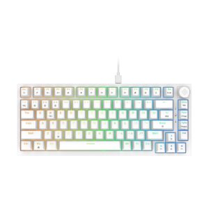 Cosmic Byte CB-GK-42 Phantom TKL Gasket Mechanical Wired Swappable RGB White Keyboard With PreLubed Red Switch Switches ( TCBP03495 )