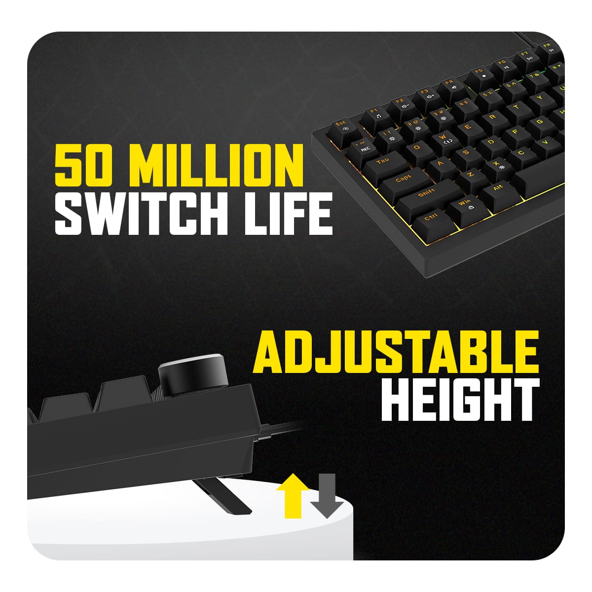 Cosmic Byte CB-GK-43 Phantom TKL Gasket Mechanical Wired Swappable RGB Black Keyboard With PreLubed Red Switches ( TCBP03498 ) - Image 7