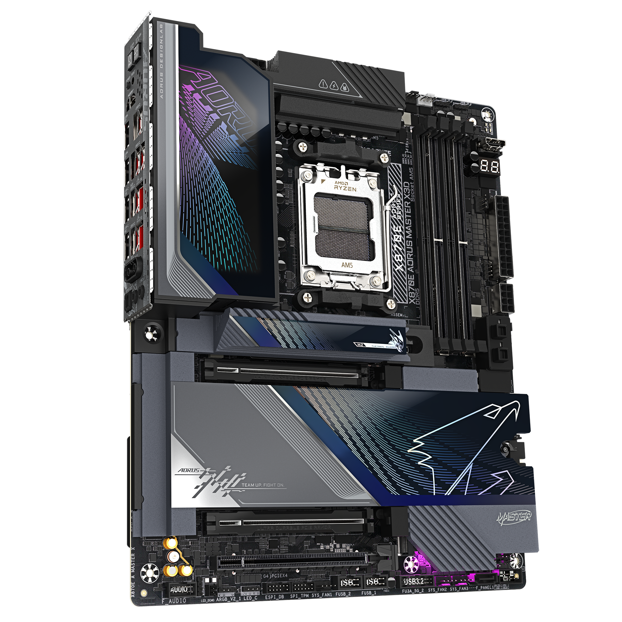 Gigabyte X870E AORUS MASTER X3D ATX Motherboard ( AMD Socket AM5 , Support AMD Ryzen 9000 , 8000 , 7000 Series Processors , 4 x DDR5 RAM Slots, Max 256GB RAM Support ) - Image 3