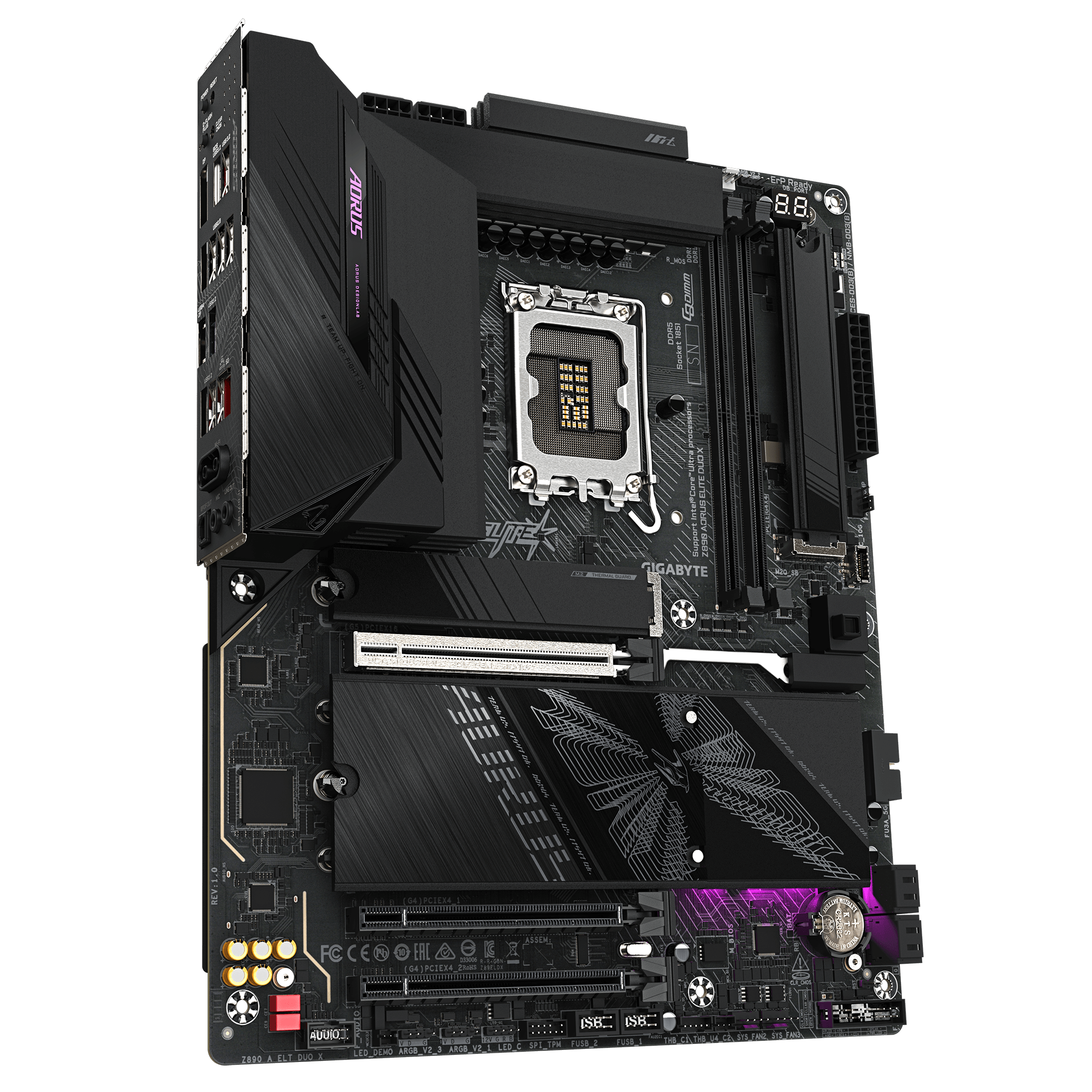 Gigabyte Z890 AORUS ELITE DUO X ATX Motherboard ( Intel Socket LGA1851, Support Support for Intel Core Ultra Processors, 2 x DDR5 RAM Slots, Max 256GB RAM Support ) - Image 3