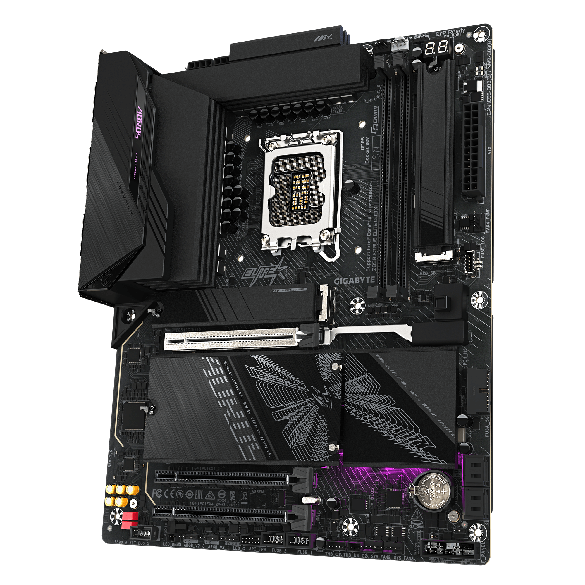 Gigabyte Z890 AORUS ELITE DUO X ATX Motherboard ( Intel Socket LGA1851, Support Support for Intel Core Ultra Processors, 2 x DDR5 RAM Slots, Max 256GB RAM Support ) - Image 4
