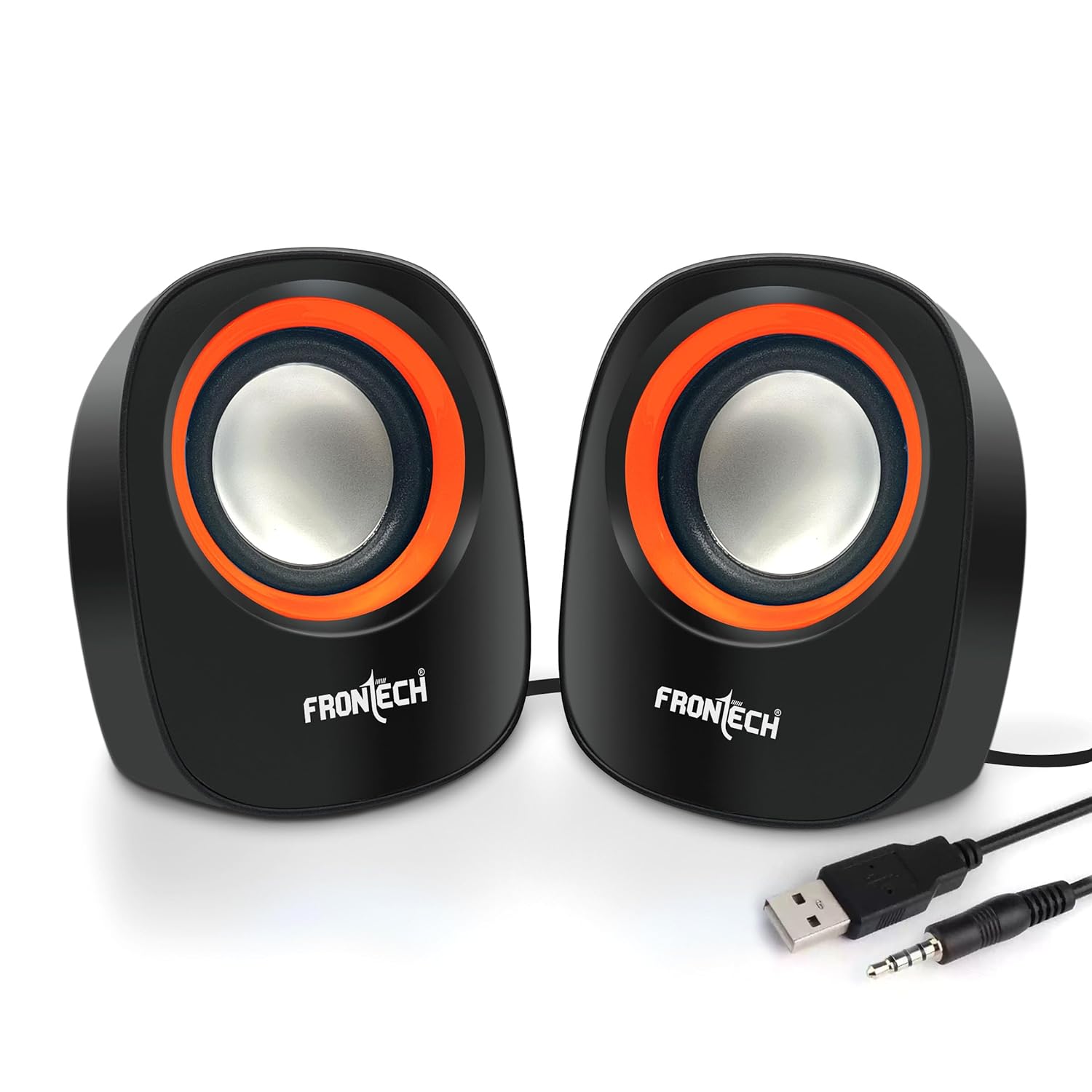 FRONTECH Premium 2.0 Channel 3W USB Powered 3.5 mm Stereo In Laptop, Desktop Speaker ( spk-0003 )