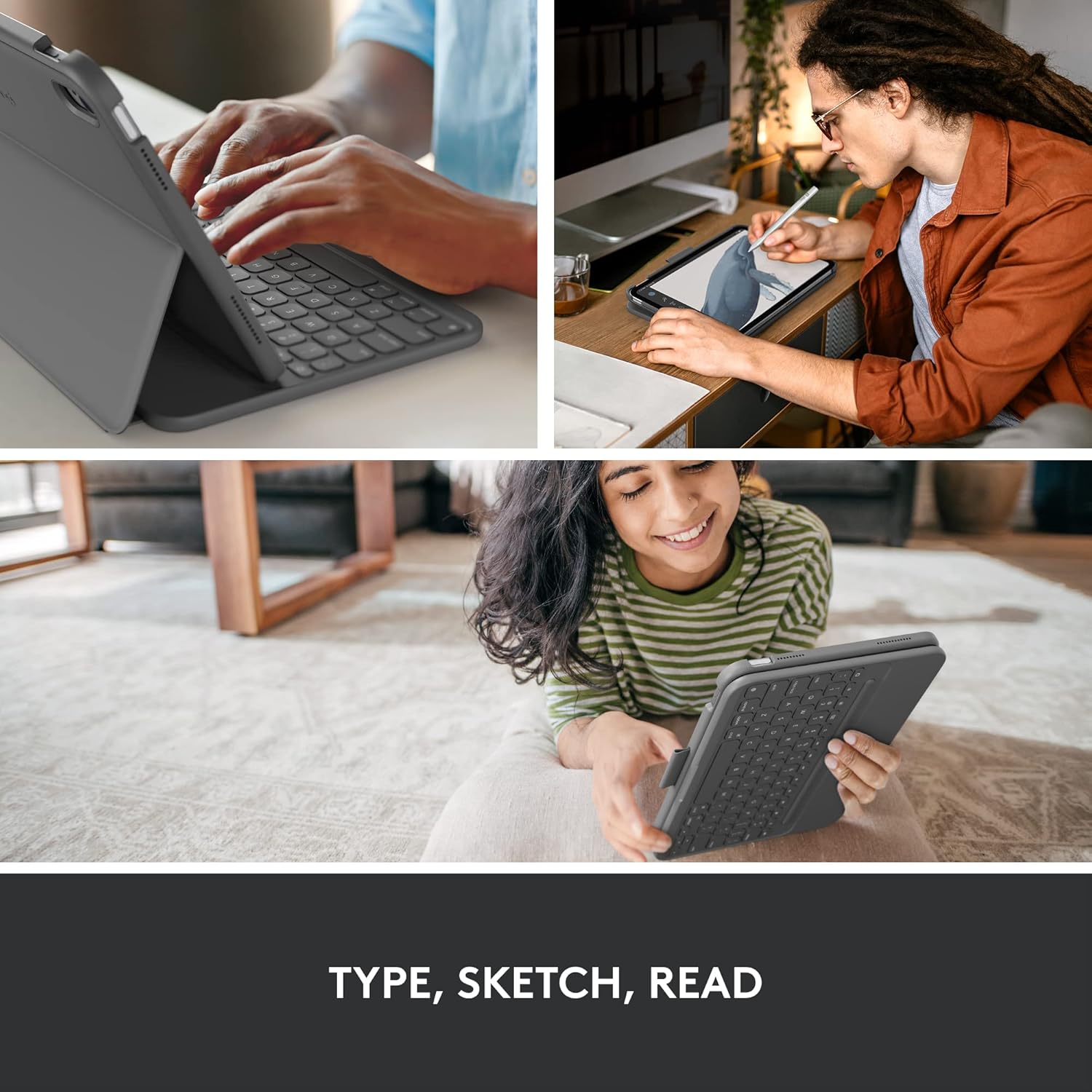 Logitech Slim Folio Keyboard Case for iPad (10th Generation) with Integrated Bluetooth Wireless Keyboard ( 920-011422 ) - Image 7