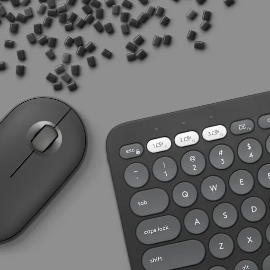 Logitech Pebble 2 Combo Tonal Graphite Slim, multi-device Bluetooth keyboard and mouse with customizable keys and button. ( 920-012187 ) - Image 4