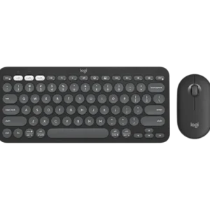 Logitech Pebble 2 Combo Tonal Graphite Slim, multi-device Bluetooth keyboard and mouse with customizable keys and button. ( 920-012187 )