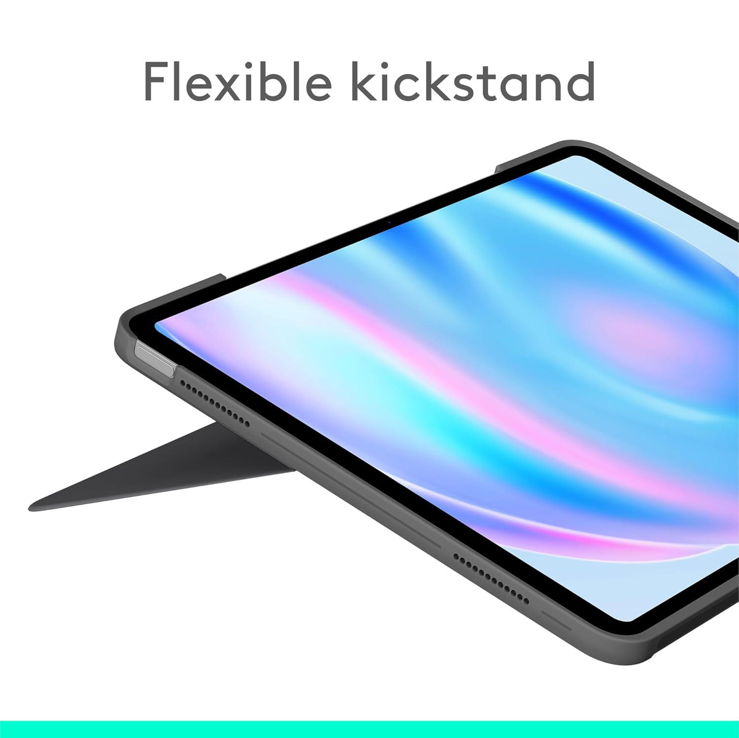 Logitech Combo Touch iPad Air 13-inch (M2, M3 & M4) Keyboard Case Detachable Backlit Keyboard with Kickstand, Comfortable Typing, Multi-use Mode - Oxford Grey ( 920-012609 ) - Image 2