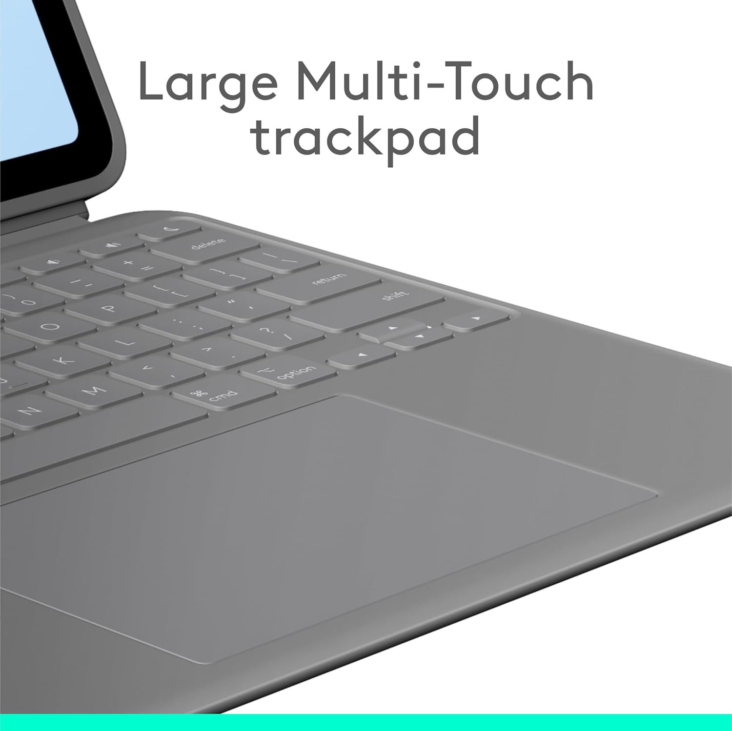 Logitech Combo Touch iPad Air 13-inch (M2, M3 & M4) Keyboard Case Detachable Backlit Keyboard with Kickstand, Comfortable Typing, Multi-use Mode - Oxford Grey ( 920-012609 ) - Image 3