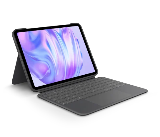 Logitech Combo Touch for iPad Pro Air 11 -inch (M2, M3 & M4), iPad Air (5th gen) Graphite Backlit keyboard and precise trackpad ( 920-012767 )