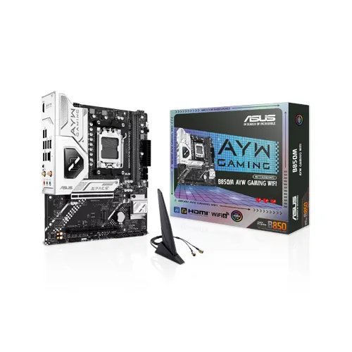 Asus B850M AYW GAMING WIFI micro-ATX Motherboard ( AMD Socket AM5, Support AMD Ryzen 9000 & 8000 & 7000 Series Desktop Processors, 2 x DDR5 Ram Slots, Max 128GB Memory Support )