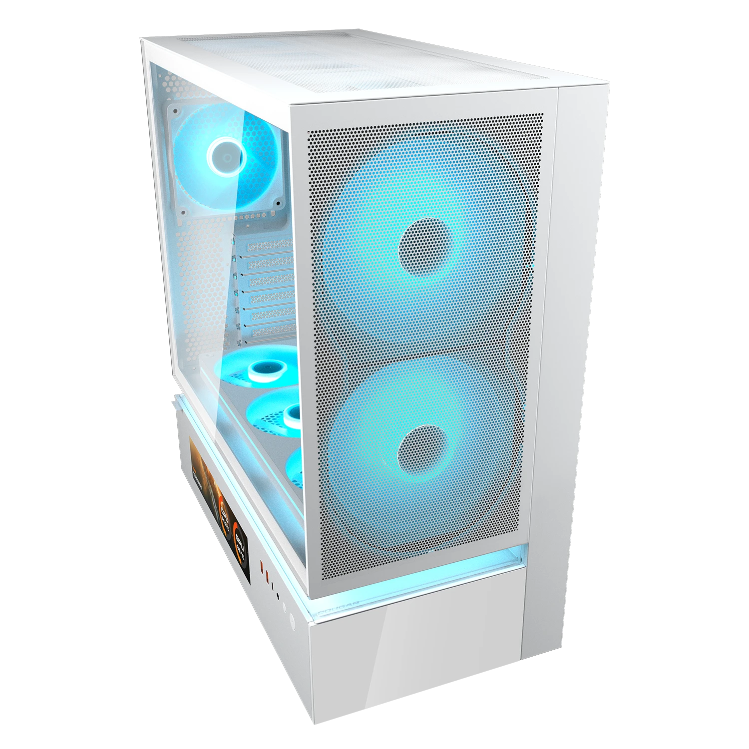Cougar CFV235 Mesh Vision ARGB White CEB Mid Tower Glass Panel PC Case With Pre Installed ARGB Fans ( CGR-2DA4W-MV ) - Image 4