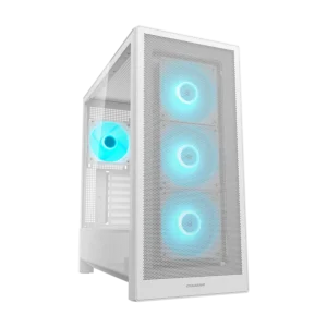 Cougar MX230 RGB White E-ATX Mid Tower Glass Panel PC Case With Pre Installed ARGB Fans ( CGR-2PC8W-RGB )